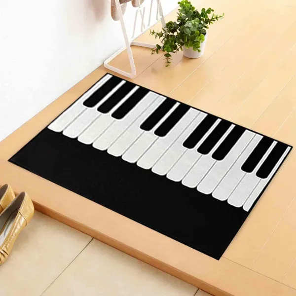 Mats de baño Matera de la puerta del teclado Piano Decoración del hogar Funda