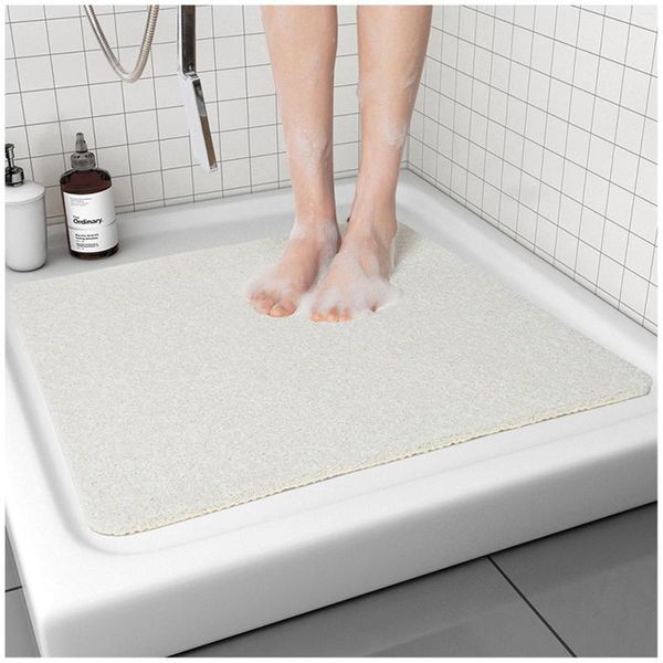 Alfombras de baño PVC Antideslizante Rectángulo Ducha suave Alfombra de baño Pie Dormitorio Alfombra Antideslizante Suelo de inodoro Faux VC