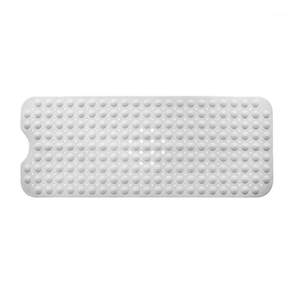 Tapis de bain PVC Massage à domicile antidérapant extra long avec ventouses coussin de pied tapis de douche spa pour baignoire lavable en machine salle de bain doux