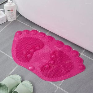 Tapis de bain en PVC souple, antidérapant, antibactérien et de Massage, en Silicone, avec ventouses fortes