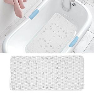 Mats de baño PVC Copa de succión Bañera Anti espuma de la almohadilla de baño Ducha de baño Blanco 27.5 