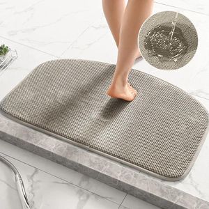 Badmatten Sneldrogende mat Moderne effen kleur Vloertapijt Entree Slaapkamer Douche Badkamer Antislip Traagschuim Vloerkleed Deurmat