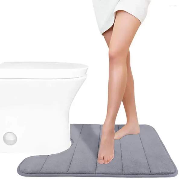 Tapis de bain tapisseurs de toilette à chasse d'eau calme - installation facile à installer écologique anti-clogue non glisse pour la salle de bain intérieure