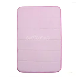 Tapis de bain QX2E Mousse à mémoire de forme Tapis à rayures horizontales Tapis antidérapant 40 60cm