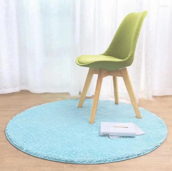 Tapis de bain Round Anti-Slip Floor Couleur Couleur de salle de bain douce Chapeur de toilette circulaire de salle de toilette Simple Modern Bedroom Living Room Decor