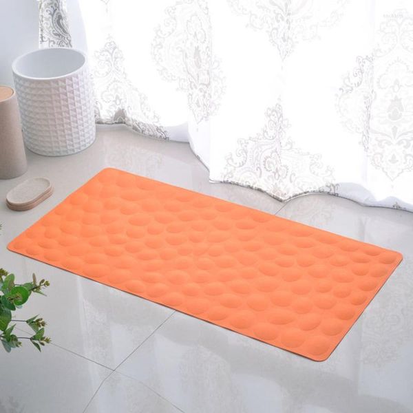 Tapis De Bain Tapis De Salle De Bain En Caoutchouc Imperméable Antidérapant Rectangle Solide Couleur Baignoire Couverture De Sol Ménage Tapis De Bain