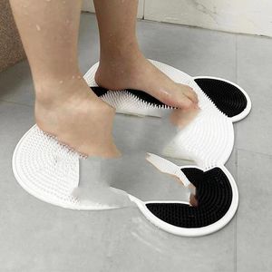 Tapis de bain frottant le pied, salle de bain, tapis de sol Panda en Silicone, Massage antidérapant, dos de douche et brosse pieds