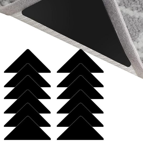 Alfombras de baño Pegatinas de alfombras 12 PCS Antideslizante Curling Gripper Almohadillas extraíbles Tapón deslizante reutilizable Diseño de triángulo para