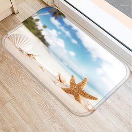 Mattes de bain Mat Anti-slip Méditerranée Mat de salle de bain Cuisine Bedroon Floor Home Entrance Tapis Kids Prayer 40 cm