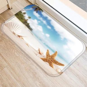 Mats de baño Sea Anti-Slip Mediterranean Matimiento de baño Cocina de cama Bedroon Alfombras de entrada para niños Oración 40 60 cm DD269