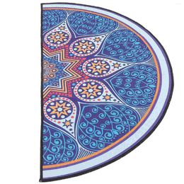 Tapis de bain tapis semi-circulaire tapis de sol demi-rond entrée Mandala paillasson Style bohème tapis cercle Boho