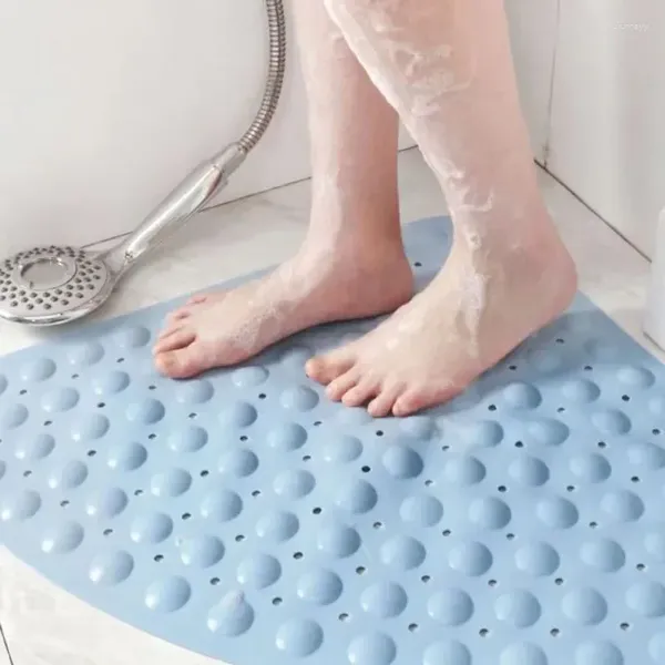 Tapis de bain en forme de coussin antidérapant, coussin d'aspiration, coin de maison en PVC 54x54cm, tapis de salle de bain, tasse, secteur de toilette, tapis El, douche de sol