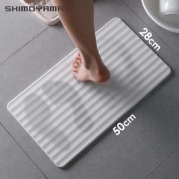 Mattes de bain SHIMOYAMA Diatomite Earth tapis super absorbant Rapage sans glissement Drying Fast Foot Pad Salle Back Area Planche