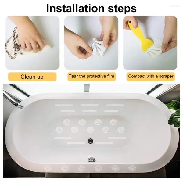 Mats de baño Seginas de seguridad de piso de ducha PEVA DISCALES Non-Slip Bathtub premium 30 PCS Fácil instalación para deslizamiento