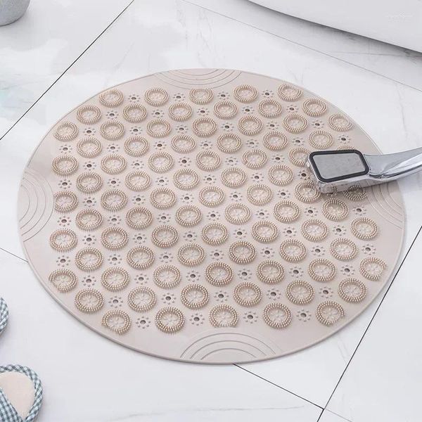 Tapis de bain tapis de douche salle de bain rond antidérapant sécurité coussin de Massage ventouse tapis