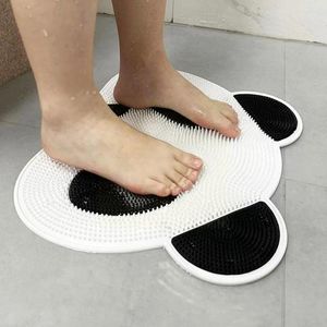 Alfombrillas de baño Silicona Lindo Panda Antideslizante Masaje de pies Mat Succión Espalda Limpieza ecológica Baño Ducha de seguridad C V9F3