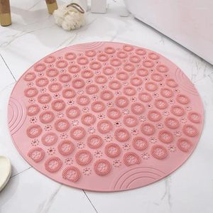 Mattes de bain Couleur solide salle de bain ronde salle de glissement non glissée ménage étanche PVC POUCE POUCE MATE DE PLANS ÉPHÉFORM