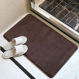 Badmatten vaste kleur eenvoudige moderne vloermat traagschuim langzaam rebound huis flanellen voetkussen badkamer absorberende niet-slip
