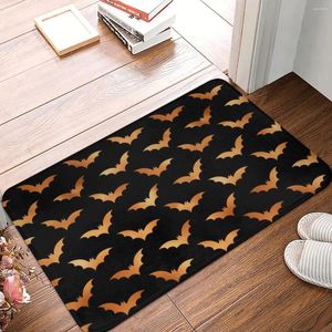 Alfombras de baño Spooky Bat Bats Mat Antideslizante Impresión de Halloween Inodoro Secado rápido para la ducha Decoración para el hogar Alfombra de baño absorbente de pies