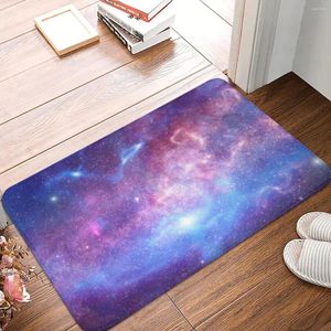 Tapis de bain Tapis de ciel étoilé Tapis de toilette doux en velours pourpre Galaxy Space pour douche Entrée de la maison Tapis de salle de bain imprimé antidérapant