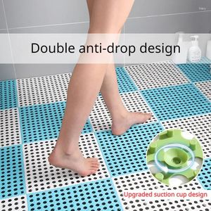 Mattes de bain Coux de bains de salle de bain sans glissement avec plancher de toilettes à soufflerie anti-chute