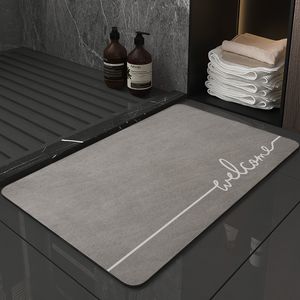 Bath Mats Super Absorbent Bath Mat Quick Drying Bath Shower Non Slip Diatom Mud Floor Mats Kitchen Entrance Door Mats Bathroom Mat 230303