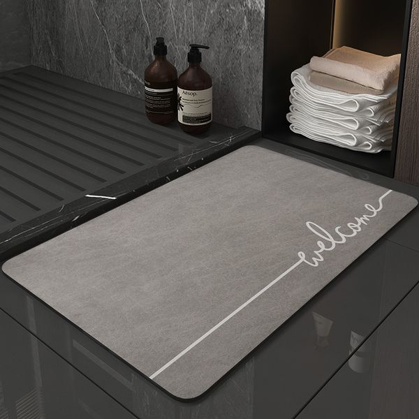 Alfombrillas de baño Alfombrilla de baño súper absorbente Ducha de baño de Secado rápido Alfombrillas Antideslizantes de Barro de diatomeas Alfombrillas para Puerta de Entrada de Cocina Alfombrilla de baño 230921