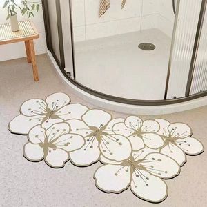 Tapis de bain super absorbant Mat de bain floral tapis de salle de bain de salle de bain