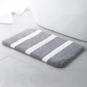 Badmatten Super absorberende mat grijs witte badkamer tapijt voet tapijt ingang deurgang niet-slip vloer