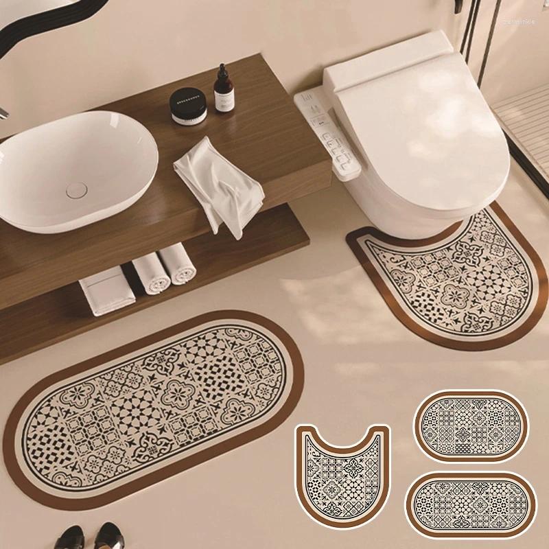 Tapis de bain super absorbant tapis de douche non glissant la salle de bain baignoire baignoire côté entrée tapis accessoires