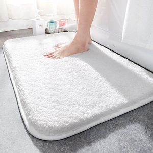 Tapis de bain super épaisses Fibre de peluche confortable et douce de salle de bain moquette non glipt absorbant de tapis décoratet de douche de douche