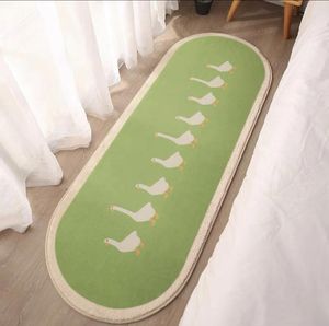 Tapis de bain épaissis d'agneau lit bas pour les chambres maison décoration maison dessin animé salon canapé de tapis ovale tapis de sol