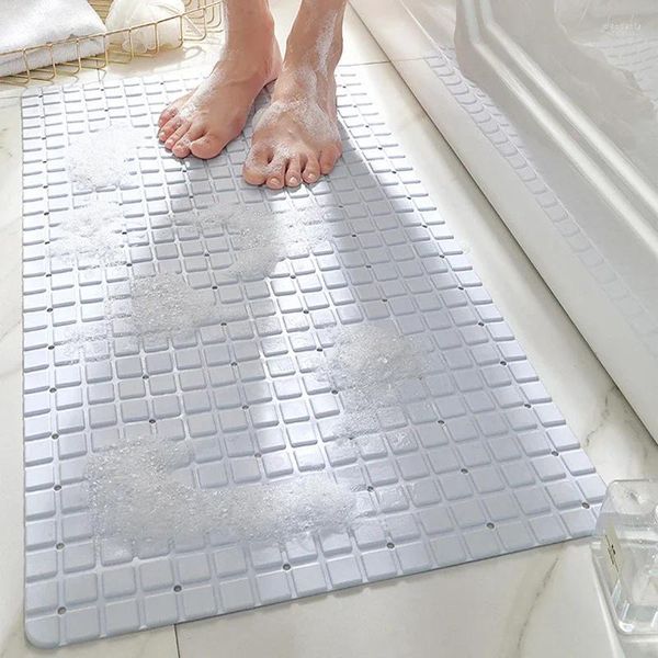 Alfombras de baño Espesor PVC Baño Antideslizante Mat Ducha Piso Cojín Bañera Masaje con ventosa Agujero de drenaje