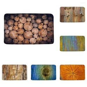 Baignier Tree Trunk Country Planches en bois rustiques Tapis de salle de bain Tapis de salle de bain antidérapant Decor Home Charotte de cuisine