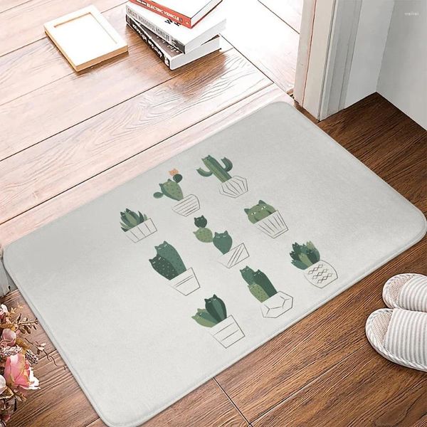 Alfombras de baño estilo Tropical, felpudo con estampado de Cactus, alfombra decorativa para sala de estar, alfombra antideslizante para entrada, decoración del hogar, alfombra absorbente para cocina