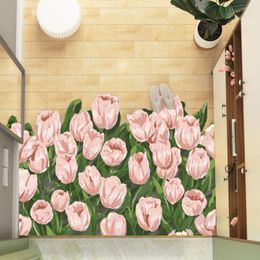 Tapis de bain tulipe tapis de sol paillasson tapis anti-dérapant ménage Pvc lavable bricolage coupe tapis porte salle de bain
