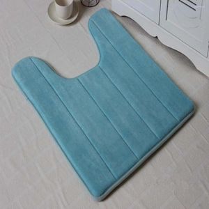 Tapis de bain en forme d'eau en U Salle de toilettes absorbant le tapis de la salle de bain Coral Tapis de tapis antidérapant Décor de maison pour la maison