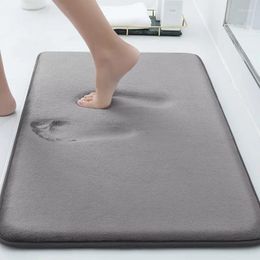 Tapis de bain tapis gris ultra doux tapis d'intérieur super absorbant lavable en machine antidérapant séchage rapide