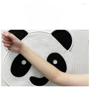 Mattes de bain Lavage pour enlever la peau de la peau morte de douche de sol panda panda en silicone salle de bain non glissée