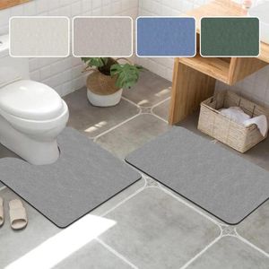 Badmatten water-absorbent badkamer mat set huishoudelijke kamer tapijten niet-slip wasruimte rubberen tapijt u-vormig toiletzijde deurmat