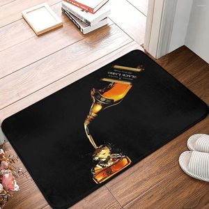 Alfombrillas de baño Whisky J-Johnnie W-Walker Alfombrilla para pies para ducha Entrada a la casa Bebida de vino Alfombra de baño de secado rápido Antideslizante Almohadilla de inodoro