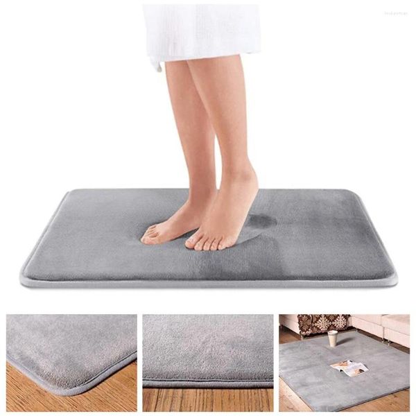 Tapis de bain avec douche, tapis à mémoire de forme, lavable en Machine, antidérapant, absorbant