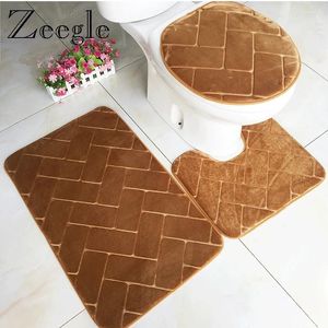 BADMATS ZEEGE 3D Embossing badkamer set toiletmat tapijt douche tapijten dichtstbij