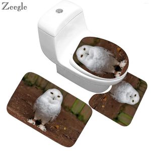 Mattes de bain Zeegle 3d Memory Mousse 3PCS Set Anti-Slip Floor Bathroom Toilet Topress Absorbants Matrress