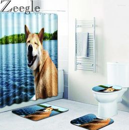Baignoires Mats Zeegle Beau motif de chien non glissant de salle de bain Mat de bain rideau de douche étage de sol en mousse de mousse