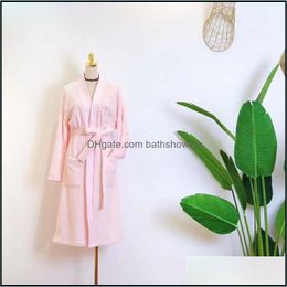 Badjas Jurk Y Womens Pyjama Badjas Homewear Mode Jurken Luxe Designer Badjassen Drop Delivery Home Garden El Supplies Dhmyy