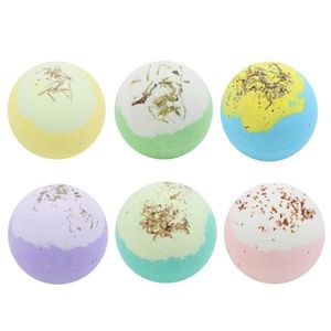 Sels de bain Santé du corps Beautyflower 100G Boule de sels Bombes de bain biologiques Huile essentielle à bulles Fait à la main Spa Soulagement Exfoliant Menthe Laven Dhbup