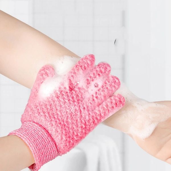 Épurateurs de bain pour peler, gant exfoliant pour douche, gants de gommage, éponge de Massage de résistance, lavage de la peau, mousse de SPA hydratante