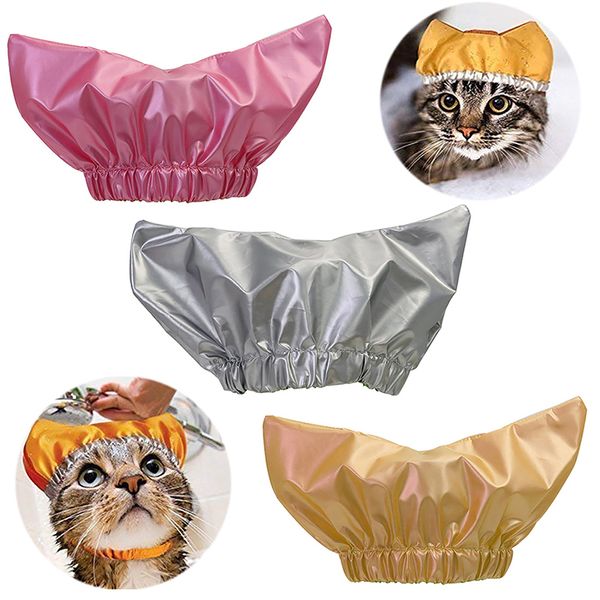 Tapa de ducha de baño para gato capas impermeables dobles ducha de baño ducha ducha gorra de ducha suministros para mascotas gorras de gato para perros