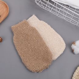Gants de bain douche gant exfoliant et épurateur pour le corps enlever la peau morte pour hommes femmes fibre naturelle RRE15362